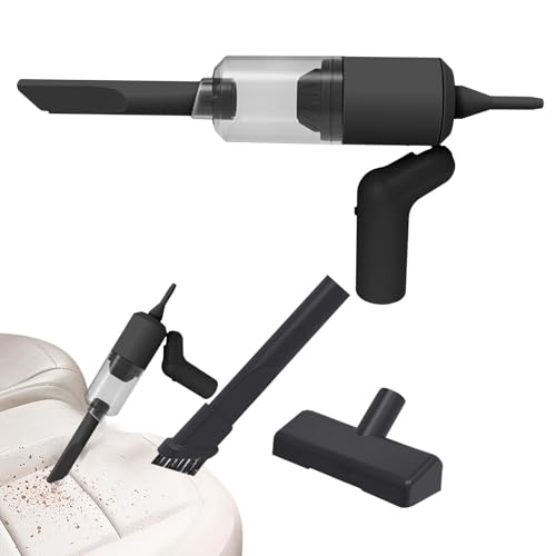 Aspiradora para automóvil pequeña, aspiradora portátil para automóvil | Aspiradora de coche con diseño de mango giratorio de alta potencia - Aspiradora de vehículos recargable para automóviles, vehícu