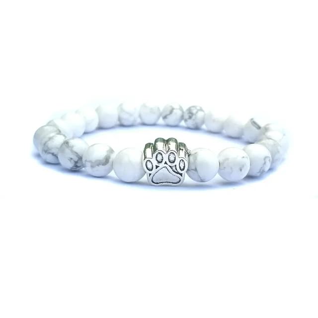Bracelets de Pierre de 8 mm perles naturelles élastiques bijou empreinte animaux