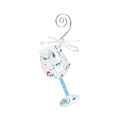 Enesco Lolita Weinglas-Hängeornament ist es Weihnachten Yeti?