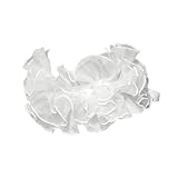 MSemis Viktorianischen Plissee Fake Kragen Retro Halskrause Mühlsteinkragen Edel Halsband Cosplay Halloween Karneval Weiß One Size