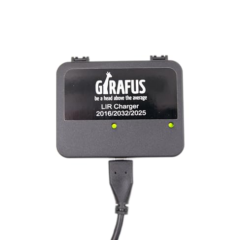 Girafus Cargador de Batería para Pila Botón Recargable LIR 2032/2016 / 2025