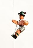 Rudolphs Schatzkiste Holzspielzeug Kletterfigur Bergsteiger braun Höhe=6,5 (Kletterseil ca 45 cm)cm NEU Kletterspielzeug Klettern Klettermaxe Kraxelhuber Kletterer Holzspielzeug Spielzeug Bergsteiger
