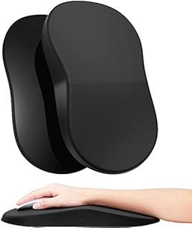 HUEILM Ergonomic Mouse Pad Wrist Support,Pain Relief Mouse Pads with Wrist Rest,Entire Memory Foam Mouse Pad with Non-Slip PU Base,Comfortable Mousepad Perfect for Office & Home(Black)