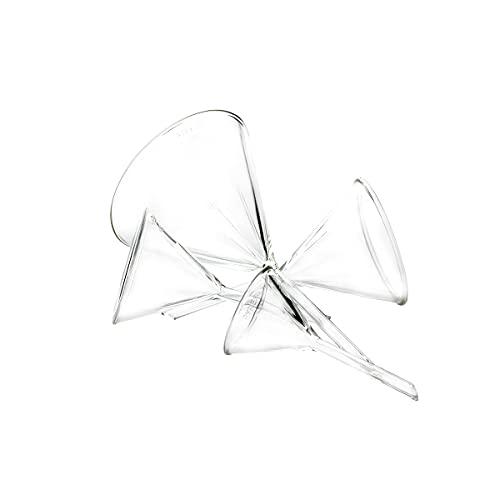 PYREX 60° Angle Fluted Laboratory Funnel - Short Stem Borosilicate Glass Funnel – Premium Chemistry Reusable Funnel for Laboratories, Classrooms or Home Use - PYREX Lab Glassware, 100mL, 2/Pk - Thumbnail 3