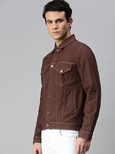 Image of Urbano Fashion Men's Regular Fit Washed Full Sleeve Denim Jacket