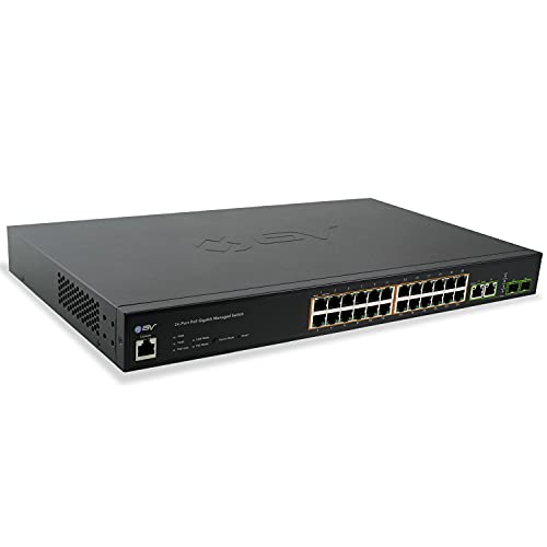 Switch PoE+ 24 ports Gigabit BV-Tech 250W intelligent avec liaisons SFP