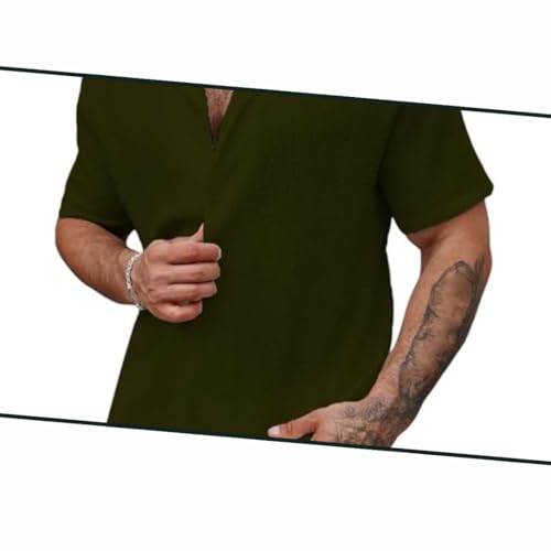 Image of COMBRAIDED Men's Regular Fit Cotton Blend Shirts | Half Sleeve Solid Pattern | Casual Wear for Everyday Style
