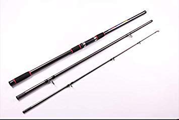 GlobalNiche® 3.3M/3.6M/3.9M 3sections high Carbon surf Rod Beach Long Casting far Shot Distance Throwing Rod Fishing Tackle GAN054 Color Red Length 3.6 m