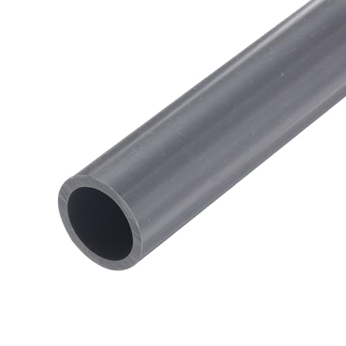 QUARKZMAN 23cm PVC Tubo Redondo Rígido, 20mm OD Tubería de Agua para Piscina Acuario Riego Hidroponico Tubos PVC para Proteger Cables Eléctricos, Fundas de Cables, Gris, 2.3mm Grosor