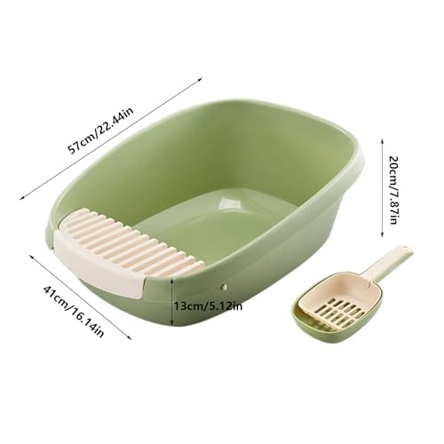 Caja de arena para gato grande, abierta, blanco, L miniatura 2