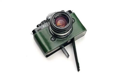 Étui en cuir fait main pour Nikon ZF vert | L'héritage du style photographique
