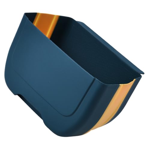 SHINEOFI Cubo de Basura Colgante Plegable de Pared para Cocina Plástico Resistente Capacidad Grande Color Azul y Amarillo Ahorro de Espacio Adecuado para Hogares y Oficinas