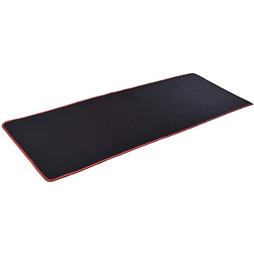 XMONKEY Tapis de souris de jeu, grand tapis de souris antidérapant avec bords cousus pour ordinateur portable, PC, jeu, tapis de bureau - taille : 80 x 30 cm - rouge