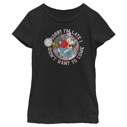 Disney Alice in Wonderland White Rabbit Sorry I Am Late Girls Standard T-Shirt