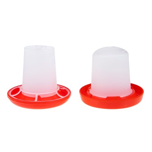 Garneck Quail Feeder Set - Automatic Chick & Chicken Waterer Small Poultry Water Jar & Bucket
