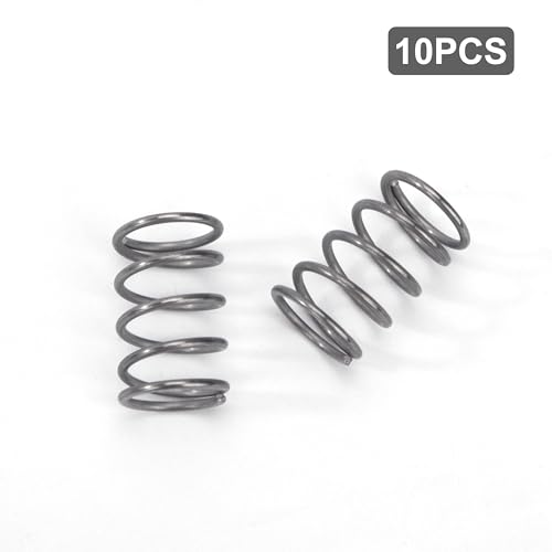 GUNGY Druckfeder Edelstahl Feder Druckfedern 20mm Drahtdurchmesser 1,2mm Innendurchmesser 10mm Länge 20mm Maximale Federkraft 2,1kg 10 Stück