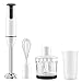 Mini Trzepaczki Ręcznie Blender 450W 2ND przekładnia Control Ręcznie Blender Zestaw Zanurzeniowy Blender z Mikser ręczny, Chopper, trzepaczka, Zlewki do sosu Zupa Purée i emulgujący Trzepaczki do Goto