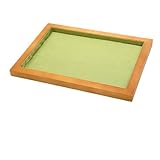 Sailozai 実木ジュエリー展示台、胡桃木アクセサリーブレスレットリングペンダント皿、多機能、区画ネクサス指輪ピアースプライコレクション (グリーン,e*6)