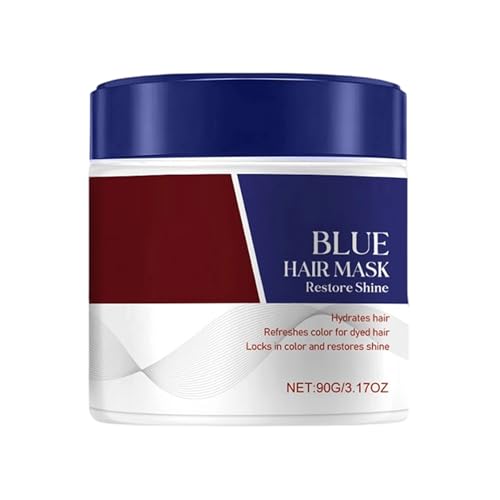 Blaue Haarfarbe-Maske, Intensiv Feuchtigkeitsspendende Tiefenpflege, Wiederherstellung Und Verstärkung Von Blautönen Bei Coloriertem Haar, Erfrischt Farbe Und Ton