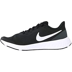 Zapatos De Seguridad Nike Hombre Nike Revolution 5, Zapatillas Hombre, Black White Anthracite 204, 43 EU