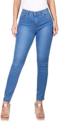 2LUV Women's 5 Pocket Stretch Skinny Jeans True Light Denim 17