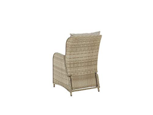 Beliani Modernes 2er Loungeset aus Rattan in beige Ponza – Bild 8