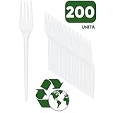 Zoom IMG-1 200 forchette bianche in plastica