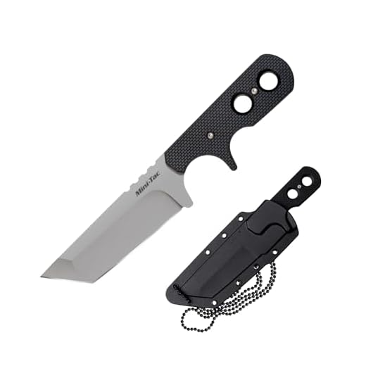 Cold Steel Mini Tac Series Fixed Blade Knife with Sheath, Mini Tac Tanto, One Size