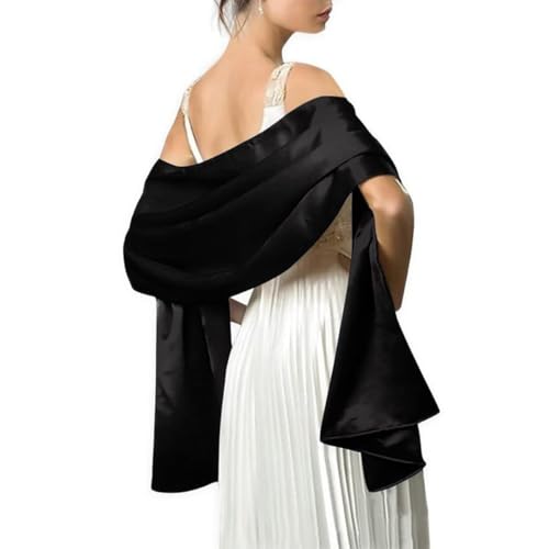 MLMW Shawls and Wraps for Evening Dresses Satin Shawl Wraps for Women Extra Long Wedding Shawls for Bridal Party
