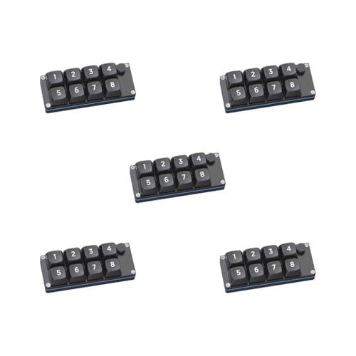 Clavier mécanique à une seule main noir en lot de 5 pour configurer votre espace de jeu