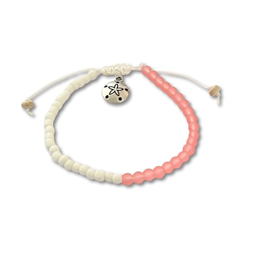 Beaded Sea Glass Bracelet, Beaded Bracelets for Women, Boho Bracelet, Surfer Bracelet, Beach Bracelet, Summer Jewellery, Sand Dollar Bracelet, Beaded Macrame Bracelet (coral/white) Beaded Sea Glass Bracelet, Beaded Bracelets for Women, Boho Bracelet, Surfer Bracelet, Beach Bracelet, Summer Jewellery, Sand Dollar Bracelet, Beaded Macrame Bracelet (coral/white)