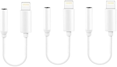 iPhone Adapter Headphone Jack,Samcable Lightning to 3.5 mm Headphone Jack Adapter for iPhone 7/7 Plus Accessories [3Pack]