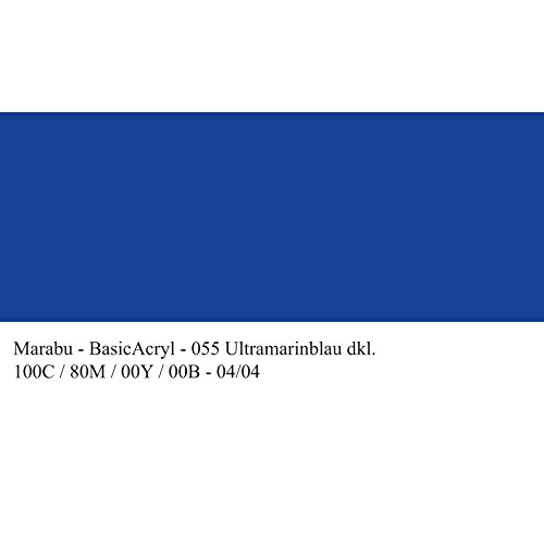Preisvergleich Produktbild Marabu Basic Acryl, Ultramarinblau dunkel 055, 80 ml