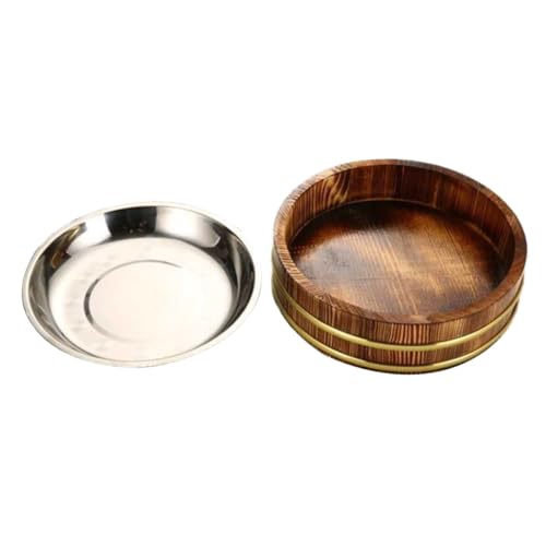 Plato Mixto de Sushi y Arroz 24cm de Madera Carbonizada miniatura 1