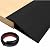 Floor Transition Strip PVC Door Threshold Ramp Doorway Edge Trim Flooring Edging Trim for Laminate Doorway Carpet Tile Floor Edge Threshold from 1/2" to 3/5" (Black, 6.6Ft)