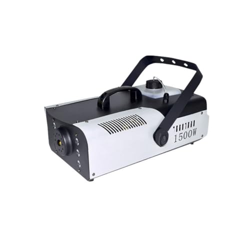 スモークフォグマシン LED 舞台照明 リモートスプレー付き 1500W 結婚式の家族パーティーディスコにスプレースモークマシン (A)