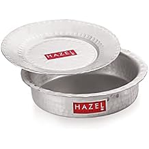 HAZEL Aluminium Langdi Patila Pot with Lid Hammered Finish Round Bottom Boiling Tope Vessels Bhagona Dekchi 1, 1700 ML