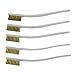 Professional Grade 5PCS Brass Wire Brush Set with Ergonomic Handles for Industrial Use