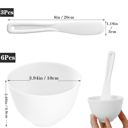 Set de 9 piezas cuencos de silicona para mascarilla facial miniatura 2
