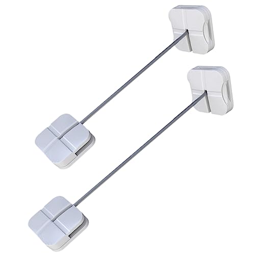 ULDIGI 2個ちゃん用キャビネットロック ストラップ付き 食器棚 冷蔵庫 ドア固定 チャイルドセーフティ 防止 粘着式 簡単取り付け