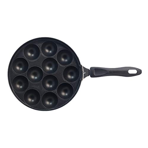 Wonderchef 63151634 Appa Kara with Handle to Make Appams, Pancakes, Aluminium, 600 milliliters, Black 4 Gallery Image