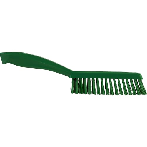Image of Vikan 41952 Brush,Narrow Hand,Stiff,11 inch x .75 inch,PP /PBT,Green