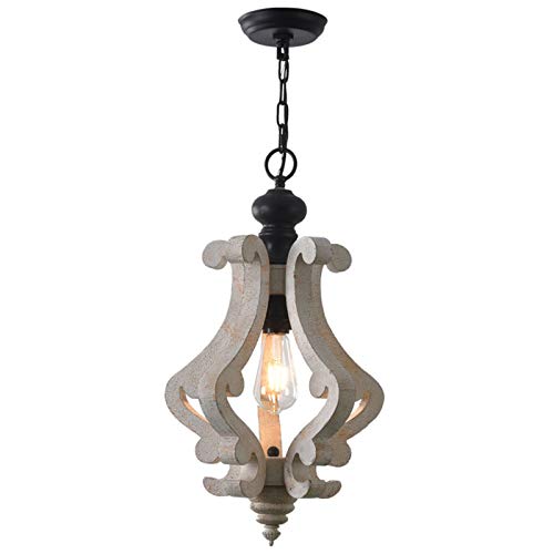 Lámpara de Techo, Candelabro,E27 Rústico V-intage Lámpara De Madera,Estilo Shabby Chic M-INI Lámparas De Techo for El Hogar Pasillo Antiguo Durante Las Luces Sala De Estar Dormitorio