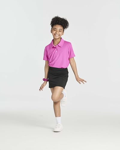 Image of 3 Pack Girls' Mesh Polo Shirts Short Sleeve Collared School Uniform Tops