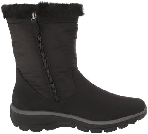 Skechers Women's Easy Going-City Rider Mid Calf Boot, Black/Black, 5.5 | Image 5