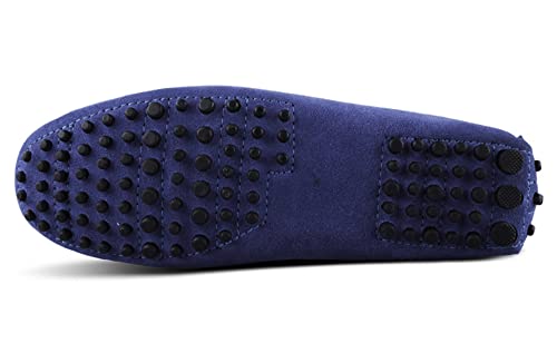 Santimon Mens Penny Loafers Classic Suede Leather Moccasins Casual Slip On Driving Prom Shoes4