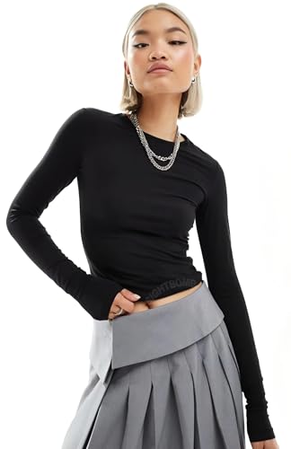 Image of SIGHTBOMB Close Rim Ultra Soft Microfiber Round Neck Long Sleeve Cuddle TEE for Women