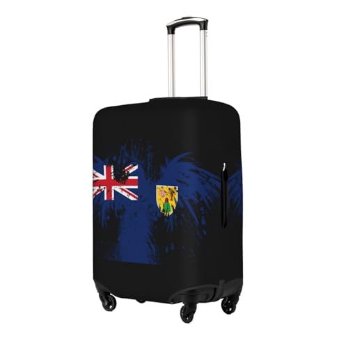 Travel Luggage Cover Turks And Caicos Islands Flag Fashion Washable Baggage Suitcase Protector Fit For Luggage Large2