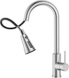 SREWOHS PRO Rubinetto Cucina a Molla con Doccetta Estraibile, Miscelatore Cucina Acciaio I...