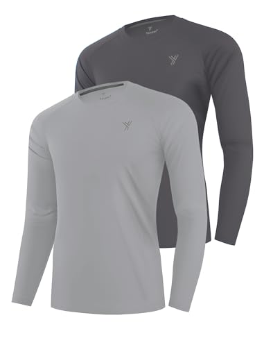 Youper 2-Pack Youth UPF 50+ Rash Guard Swim Shirts, Boys Performance Quick Dry Long Sleeve Sun Protection Shirt